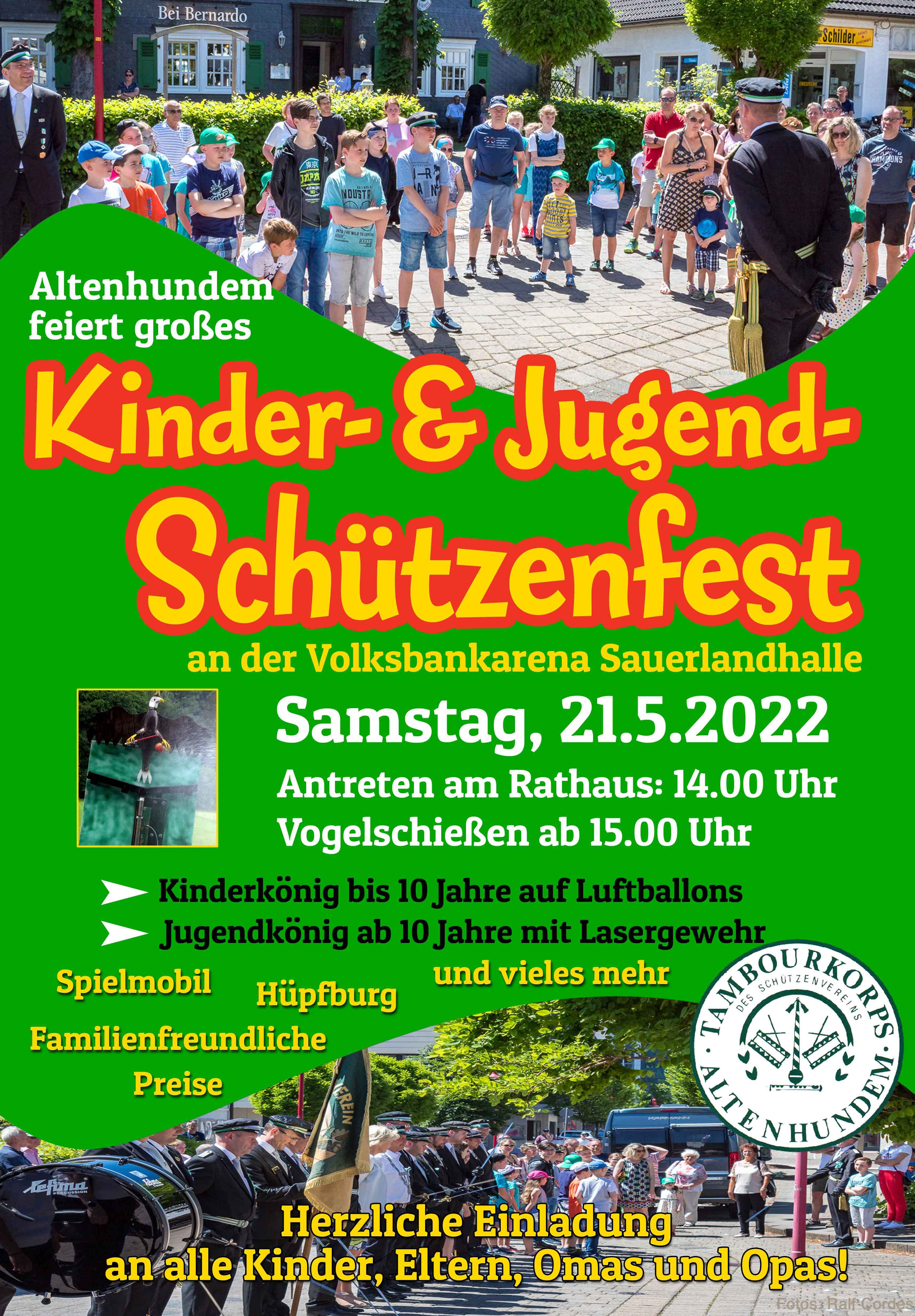 Plakat zum Kinderschützenfest 2022